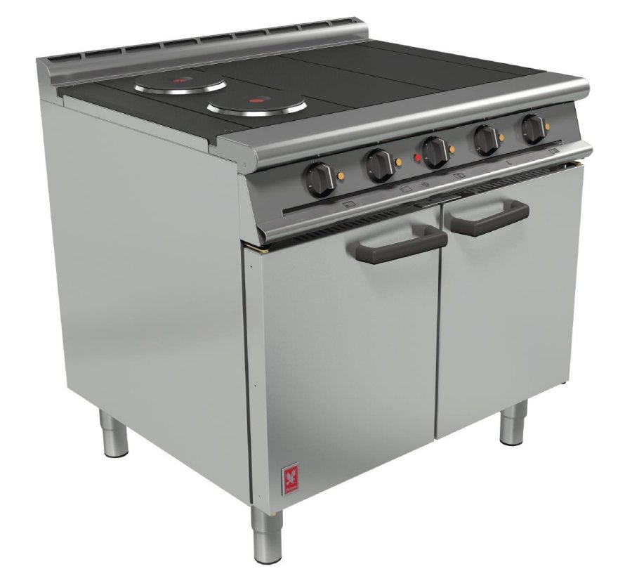 Falcon Dominator E3101 4HP 2 Ring 2 Hotplate Electric Oven Range W900mm